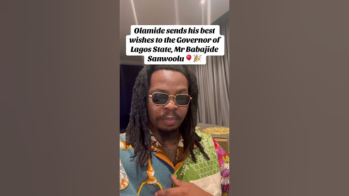 Olamide sends his best wishes to the Governor of Lagos State, Mr Babajide Sanwoolu #lagos