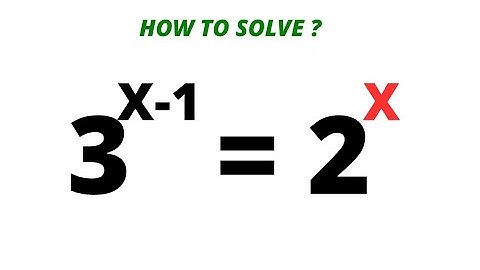 Math Olympiad Problem 3^x-1=2^x | How To Deal With This Equation...