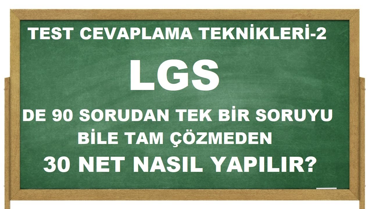 LGS Liselere Ge i S nav de 90 Sorudan Tek Bir Soruyu Bile Tam lgs-liselere-ge-i-s-nav-de-90-sorudan-tek-bir-soruyu-bile-tam