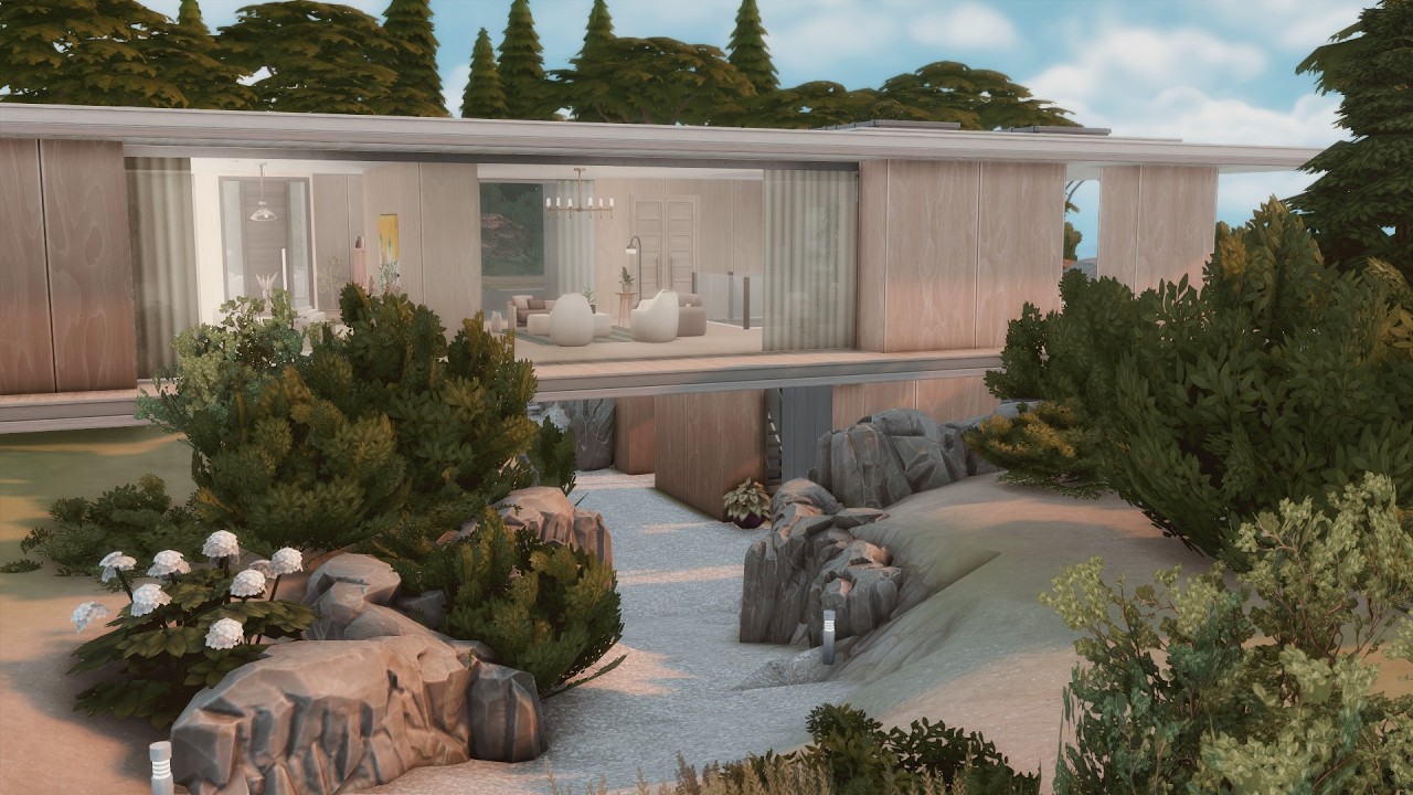 Modern Family House / The Sims 4 / no cc / stop motion - YouTube