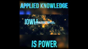 Applied Knowledge is Power
