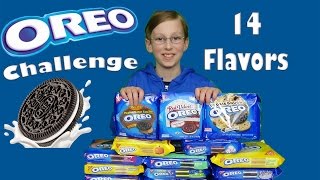 Oreo Challenge Taste Test - 14 Different Oreo Cookie Flavors!!