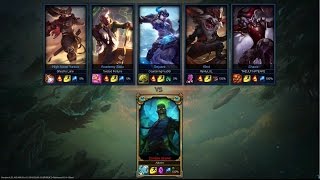 One Challenger Player Vs. Five Players Midlane 1V5 - League Of Legends