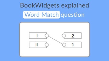 How to create a "Word Match" question in BookWidgets