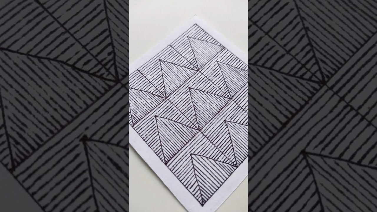 Zentangle Pattern -Day 1 / Draw with me 