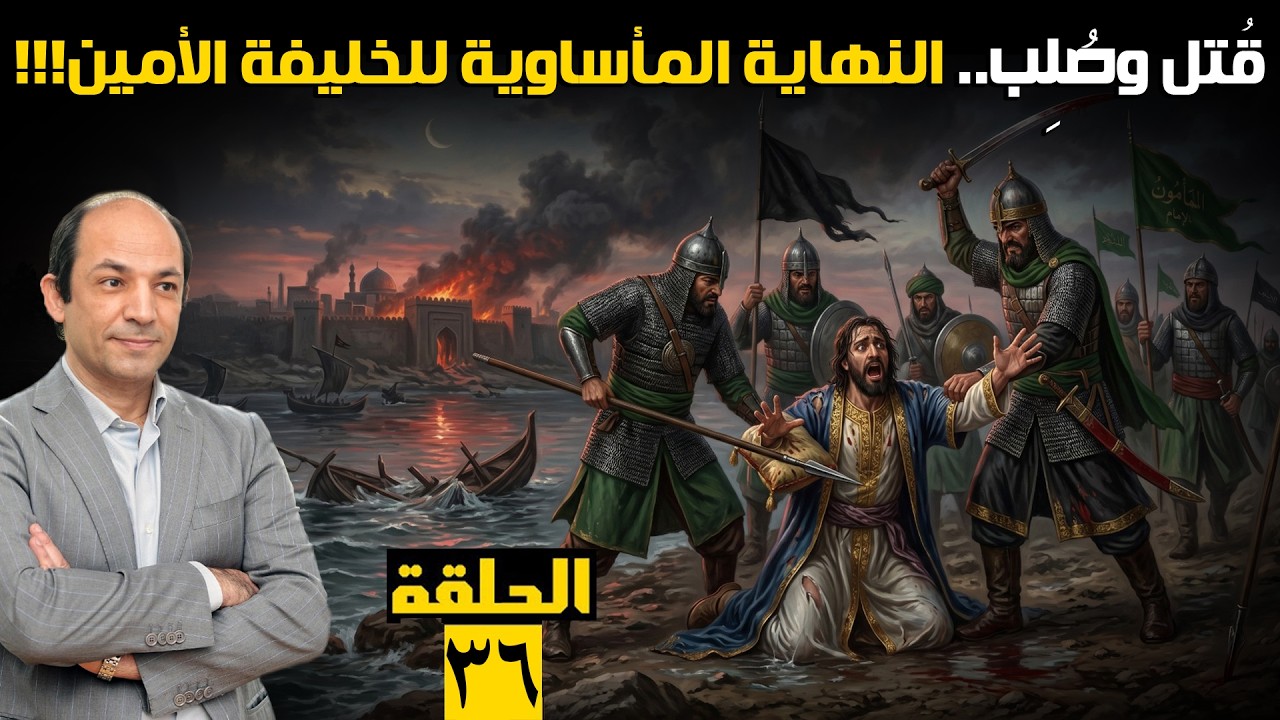 الصورة المصغرة للحلقة 36: مأساة أولاد هارون الرشيد: المأمون يحسم صراع السلطة بقتل أخيه الأمين.. ثم يغرق في الندم!