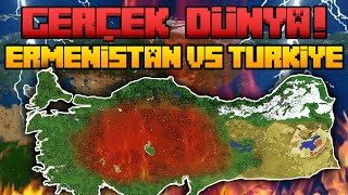 Türkiye Ermenistan Savaşı Minecraft Gerçek Dünya Haritası