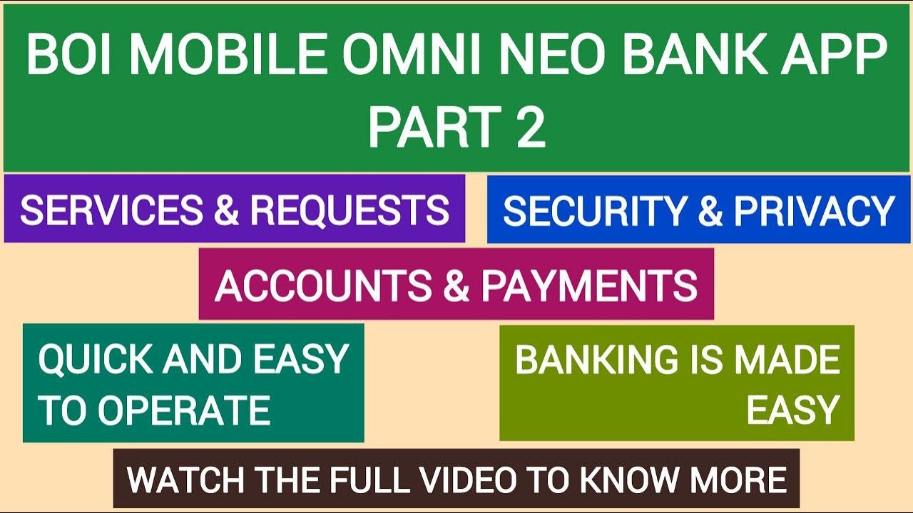 Details of BOI Mobile Omni Neo Bank App Pt2 | Explore Yourselves ...