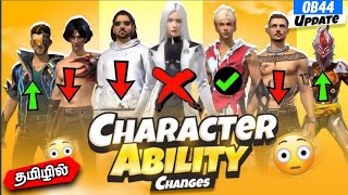💥OB44 Update Character Ability Changes in Free Fire | Free Fire New Update