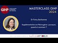 Masterclass gihp 2024  supplmentation en fibrinogne   fanny bonhomme