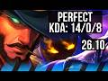 TWISTED FATE vs VEIGAR (MID) | Perfect KDA: 14/0/8 | NA Master | 26.10