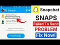 Snapchat Not Sending Snaps | Snap Failed to Send | Snapchat Error Fix