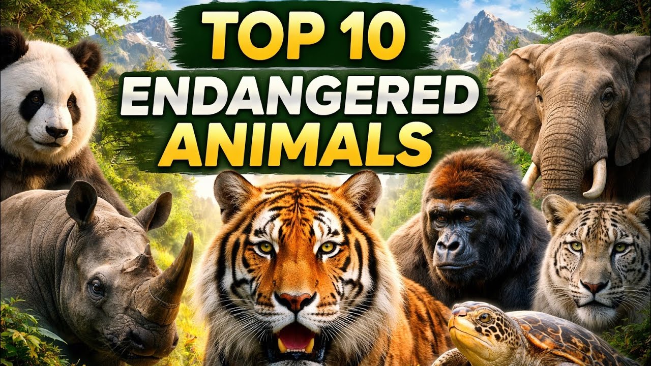 Top 10 Endangered Animals in the World | Wildlife Conservation Documentary