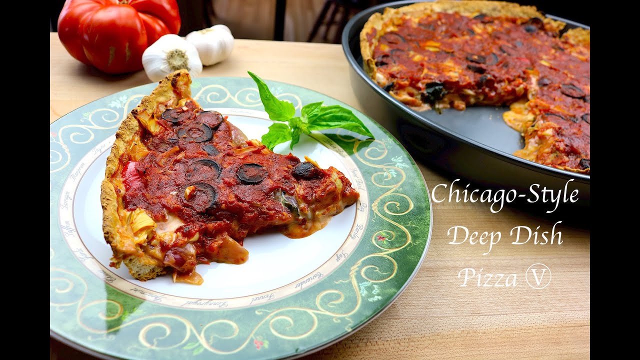 Vegan ChicagoStyle Deep Dish Pizza YouTube