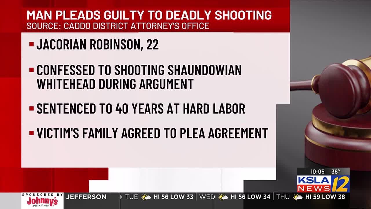 Man pleads guilty to 2022 homicide, gets 40 years at hard labor