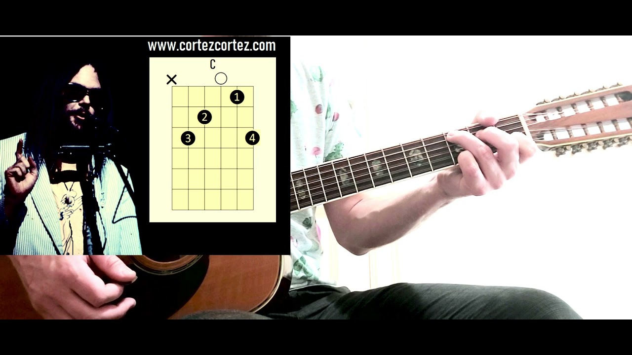 How To Play "POWDERFINGER" by NEIL YOUNG Acoustic 12 string guitar tutorial YouTube