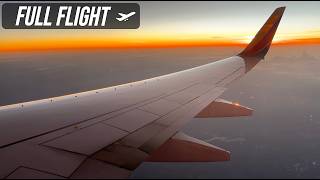 Southwest Airlines 737-700 Stunning Sunrise Full Flight Charleston CHS to Chicago MDW