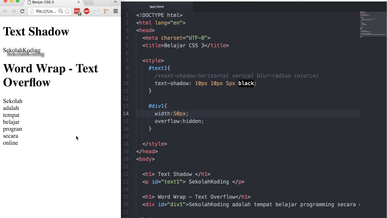 5 word wrap dan text overflow - YouTube