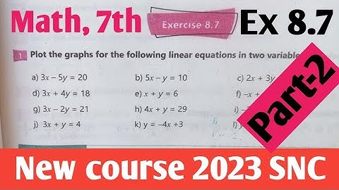 Exercise 8.7 class 7 Math New course 2023 Kpk and PTB| Class 7th Math Ex 8.7  SNC  2023 PTB Part-2