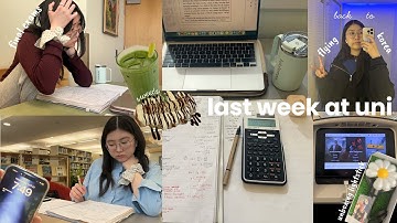 last uni week .☘︎ ݁˖ | final exam week, library studying, living alone cooking, flying back to korea