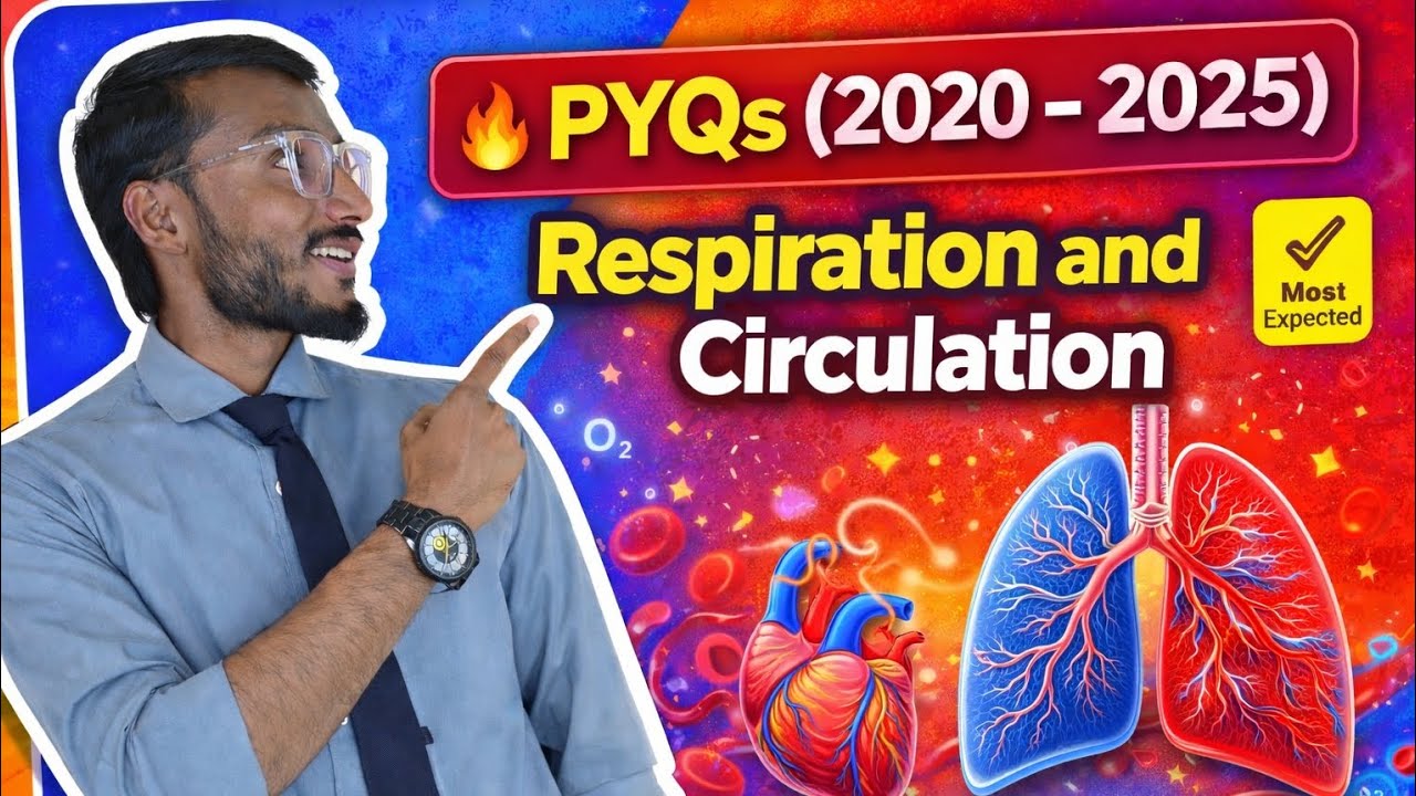 12th Biology | Respiration & Circulation PYQs (2020–2025) | Most Expected Board Questions 🔥