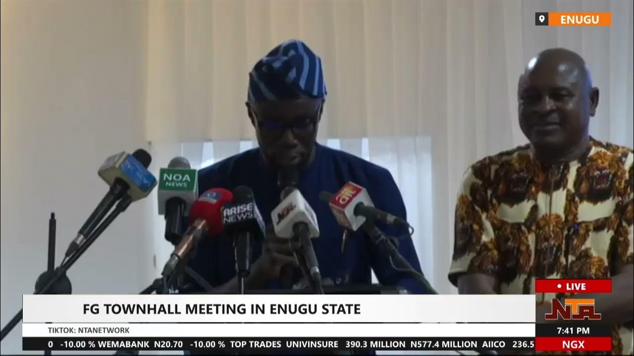 Live Coverage: FG Townhall Meeting In Enugu State – Citizens’ Engagement & Projects Tour 14/08/25