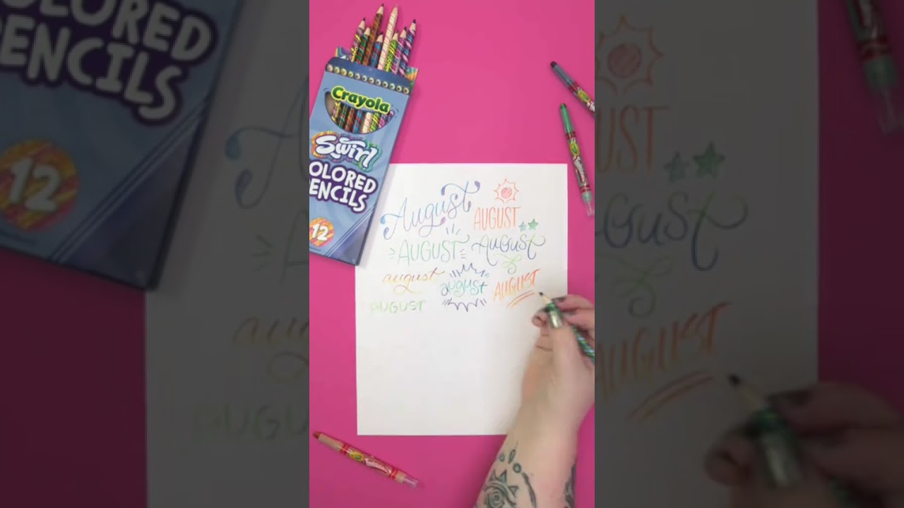 Crayola August Lettering