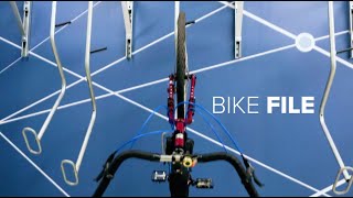 Dero Bike File | Sliding Bike Hanger System for Space-Efficient Bike Storage