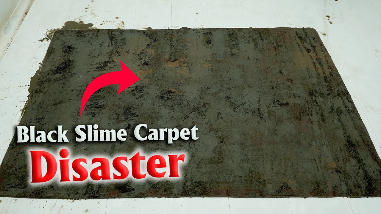 Black Slime Carpet Disaster—Watch It Vanish - Satisfying Carpet Cleaning, Carpet Cleaning ASMR