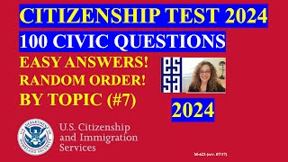 Random US Citizenship Questions by Topic - 2024 (Slow Easy Answer) by Pass The U.S. Citizenship Test | Essa Group 89,204 views 1 month ago 39 minutes