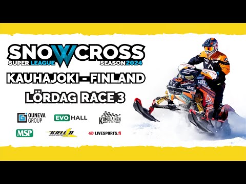 På svenska: Snowcross Super League Kauhajoki, Finland - Lördag 2023-03-16