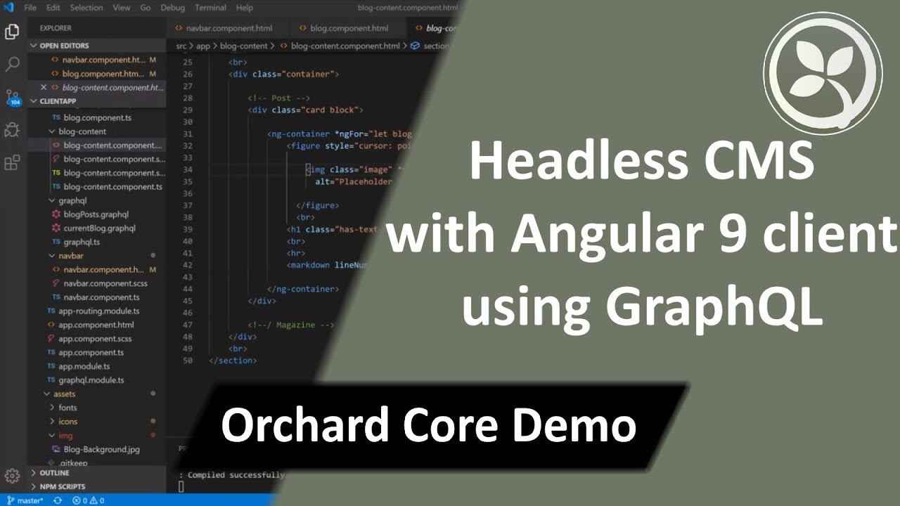 Headless CMS with an Angular 9 client using GraphQL - Orchard Core Demo ...