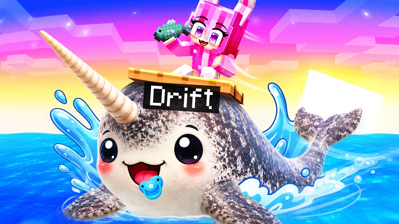 I Pretended to be BABY NARWHAL on a One RAFT!