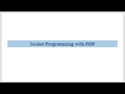 Socket Programming using PHP