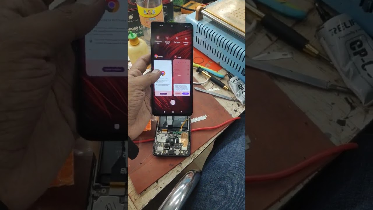 water damage screen || mobile screen || folder repair