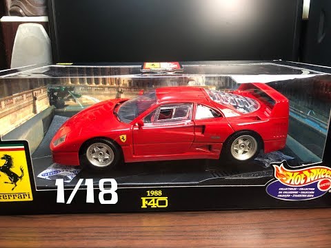 Unboxing 1:18 Hot wheels Ferrari 法拉利 F40 diecast 模型車 開箱