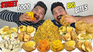 DAHIPURI,VADAPAV,SAMOSA,CHOWMEIN,CHICKEN MOMOS,KACHORI,JALEBI,DABELI MUKBANG🔥*streetfood*(Ep-542)