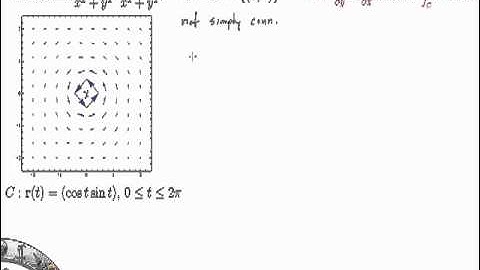 M234  -  13.3 Example 3  -  A Vector Field with Curl = 0 that is not Conservative