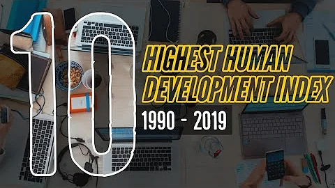 Top 10 Countries Ranked by Highest  Human Development Index 1990-2019