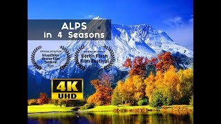 EPIC Alps in 4 Seasons 4k from Above | Switzerland, Germany, and Italy