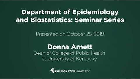 Department of Epidemiology and Biostatistics: Seminar Series