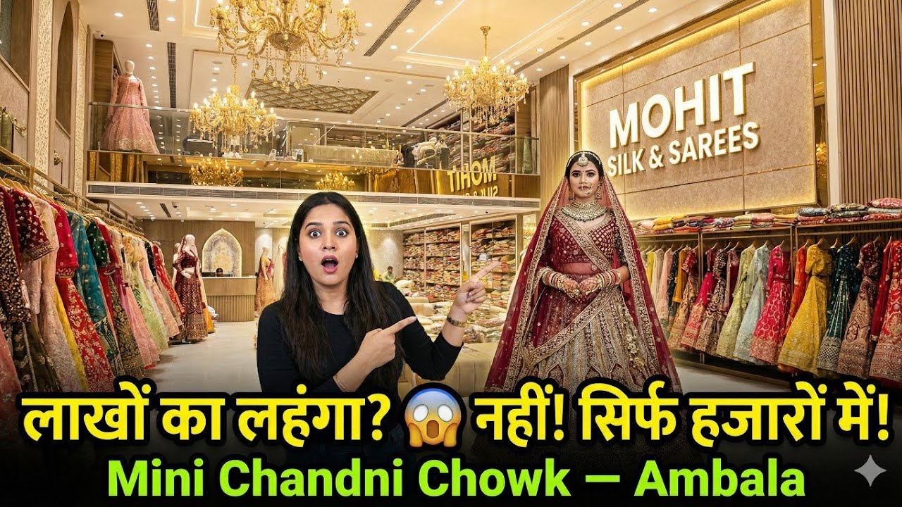 😱 लाखों का Bridal Lehenga? नहीं! Ambala की Mini Chandni Chowk का सबसे बड़ा खुलासा | Mohit Silk Saree