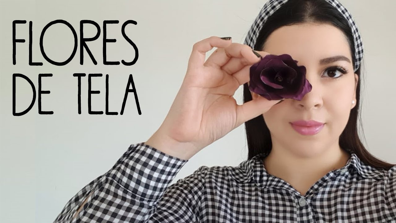 COMO HACER FLORES DE TELA - COMO HACER UNA DIADEMA DE FLORES - SUPER FÁCIL - DIY