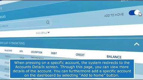 How to use your landing page/Dashboard -  Eurobank Cyprus E-Banking platform
