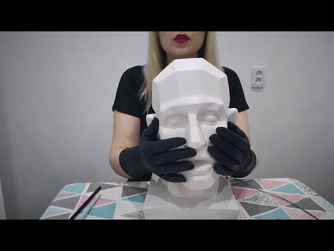 ASMR 🤩 Touching Face And Head In Leather Gloves 🤩