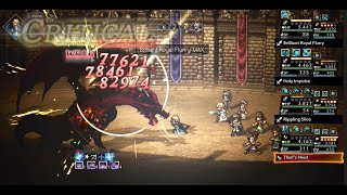 Defeating Dragon Board +10 in 7 Turns (1+1+2+3) with Elrica -- Octopath Traveler CotC