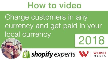 Charge customers in any currency but get paid in your local currency - Shopify How to video