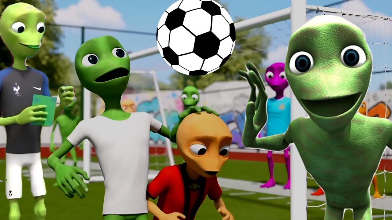 Meme of "El Chombo, Dancing Green Alien - Dame Tu Cosita. Cutty Ranks" FIFA⚽