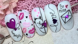 Valentine's Nail Art❣️|Easy Valentine's Day Nail Design|San Valentino Nail Art|Maniacstylz