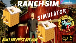 Ranch Simulator - Building First Bee Hive - Built A Second Pig Pin and Chicken Coop - Ranch Life